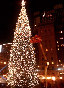 Tree Lighting at Union Square in San Francisco 2008
